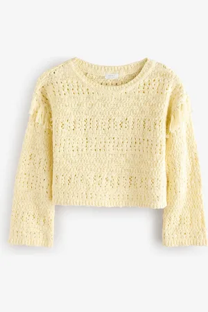 Next Tassle Crochet 100% Cotton Jumper (3-16yrs)6 år (116cm)