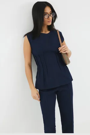 River Island Petite Pintuck Denim Top40