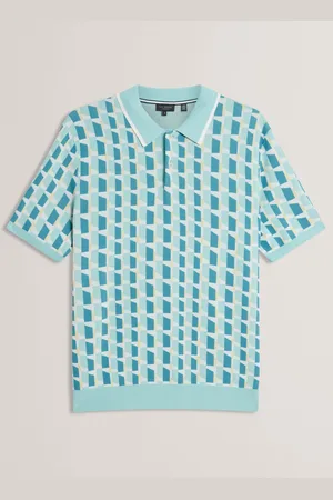 Ted Baker Rossio Kortærmet Rayon Geometric Polo-skjorterX-Small