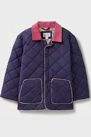 J.Crew Contrast Fløjl Krave Vatteret jakke5 - 6 år (110 - 116cm)