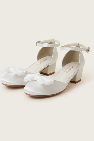 Monsoon Tulle Bow Two Part Satin Heels