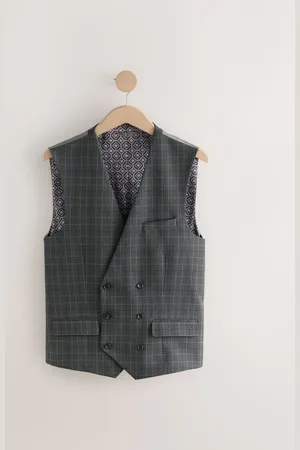 Next Trimmet Tjek Jakkesæt Vest38l