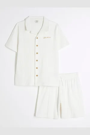 River Island Boys Textured Revere Shirt Set134140cm