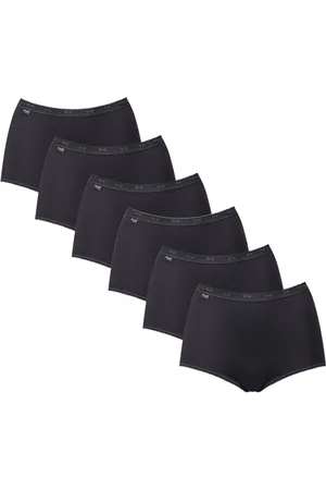 Sloggi Basic+ Maxi Black Briefs 6 Pack40