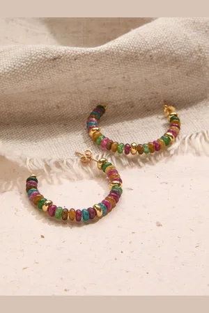 Fat Face FatFace Beaded Hoop Earringsen
