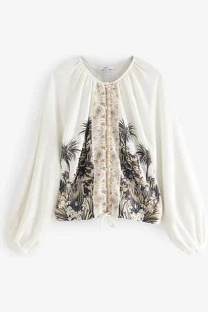 Next Langærmet Boho Bluse med snøre44