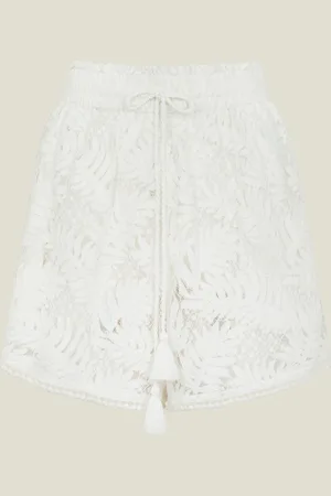 Accessorize High Waist Lacy Palm ShortsL
