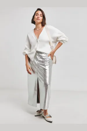 Simply Be PU Maxi With Front Split Skirt42
