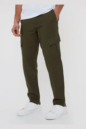 Threadbare Linen Blend Cargo Trousers34