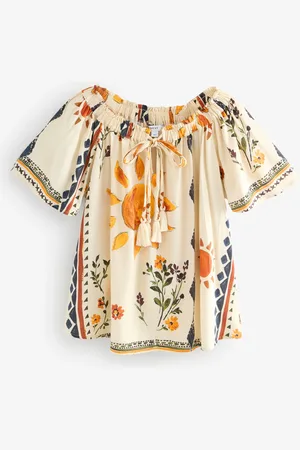 Next Kortærmet Slips Neck Bardot Top