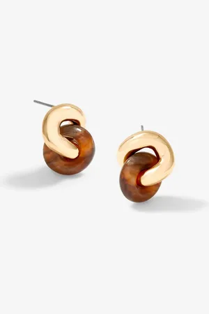 Jon Richard Polished Resin Knot Stud Earringsen