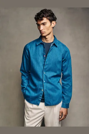 Paul Smith Blue Mid Wash Denim ShirtS