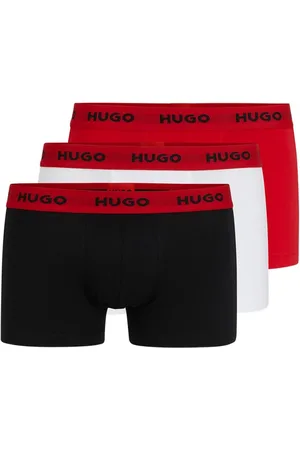 HUGO BOSS Logo-Waistband Stretch Cotton Trunks 3 PackXXL