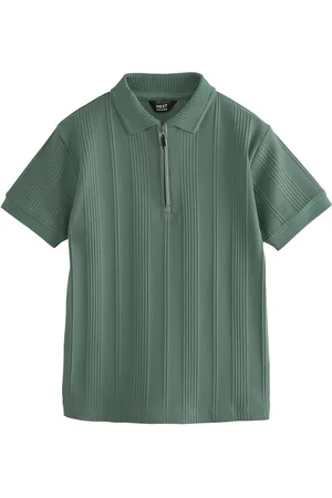 Next Tekstureret Kortærmet Quarter Zip Polo-skjorter (3-16år)146152cm