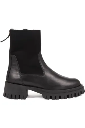 JONES BOOTMAKER Leonarda Heeled Ankle Black Boots