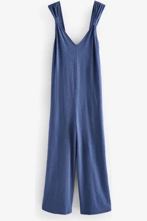 Next 100% Cotton Jersey Wide Leg V-Neck Jumpsuit38 Høj