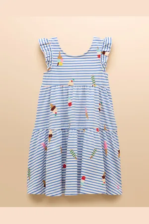 Joules Butterly Print Frill Sleeve Dress134140cm