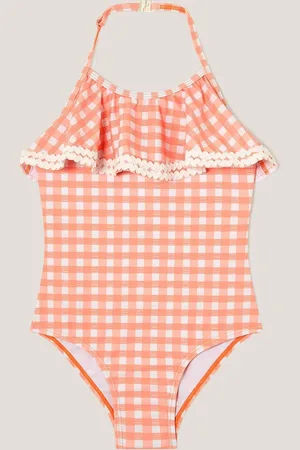Monsoon Gingham Ruffle Swimsuit110116cm