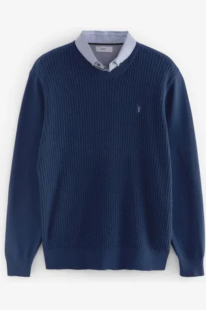 Next Regular 100% Cotton Mock Shirt Jumper4XL