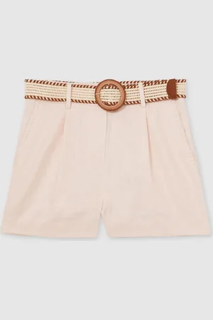 Reiss Beau Pleat Front Belted Shorts38