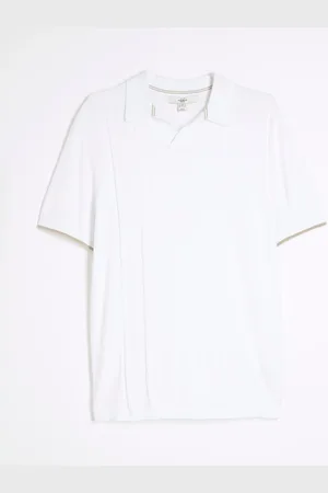 River Island Asymmetric Polo-skjorter med åben kraveStor
