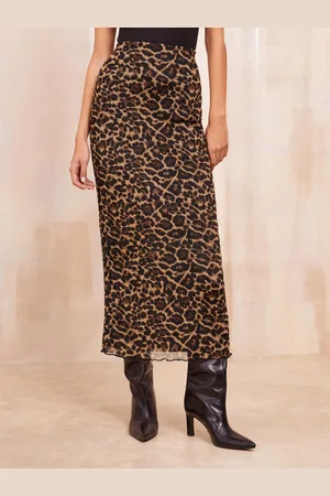 Friends Like These Tryk Chiffon Bias Dyreprint Maxi Nederdele