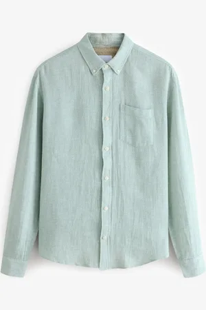 Next Cotton Linen Blend Long Sleeve Shirtxxxlarge