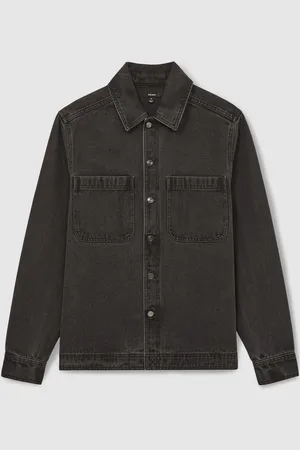 Reiss Tore Cotton-Denim Button-Through OvershirtXL