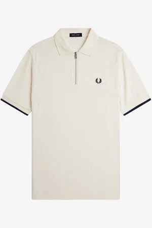 Fred Perry Crepe Pique Zip Neck Polo-skjorter2X-Large