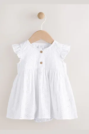 Next Baby Broderie Woven Integral 100% Cotton Dress (0mths-2yrs)8086cm
