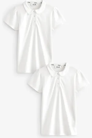 Clarks Girls Polo Shirts 2 Pack14 år (164cm)