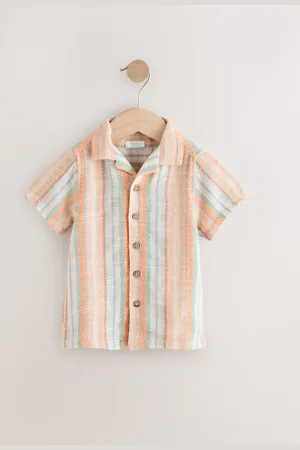 Next Kortærmet Textured Stribet Skjorter (3mdr.-7år)2 - 3 år (92 - 98cm)