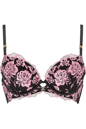 Ann Summers Endless Attraction Foiled Embroidery Fuller Bust DD+ Non-Padded Plunge Bra34 E