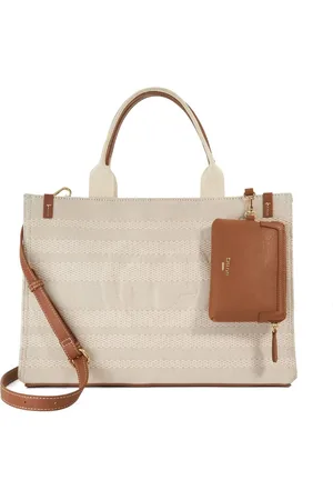 Dune Deltra Large Stripe Canvas Tote BagEn