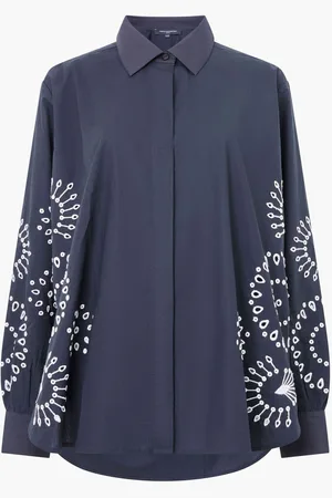 French Connection Cambria 100% Cotton Embroidered Topxlarge