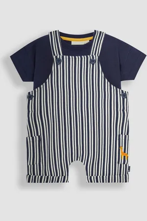 JoJo Maman Bébé Dungarees & T-Shirt 2-Piece SetOp til 3 måneder (50 - 62cm)