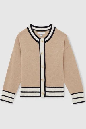 Reiss Claire Merino-Blend Varsity Cardigan With Cashmere140146cm