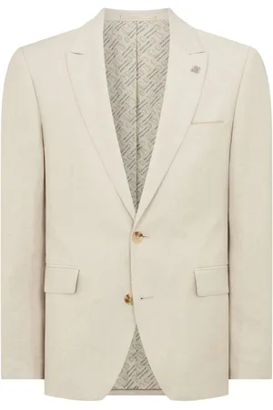 Remus Tapered Fit Linen-Blend Suit Jacket46