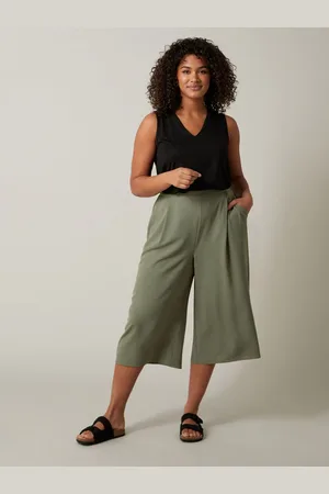 Evans Green Cropped Pocket Culottes58