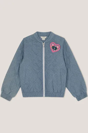 Monsoon Heart Quilted Chambray Bomber Jacket98104cm