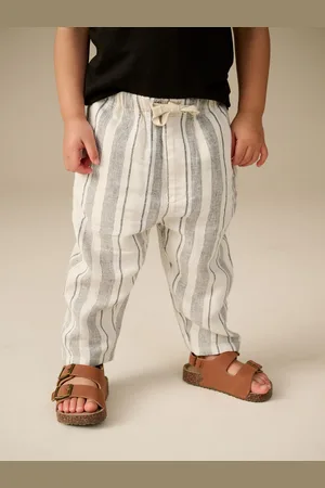 Next Wide Leg Linen Blend Pull On Trousers (3mths-7yrs)5 - 6 år (110 - 116cm)