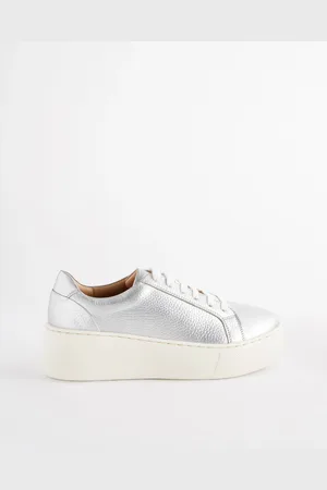 Next Signature Forever Comfort Leather Suede Chunky Wedge Platform Trainers