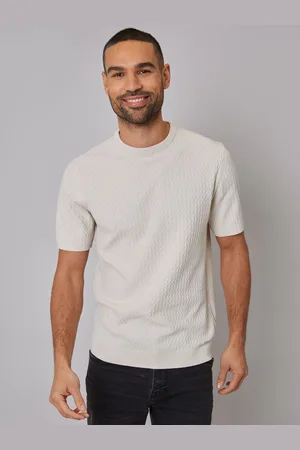 Threadbare Textured Front Knitted T-ShirtMiddel