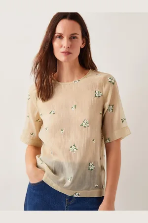 Monsoon Sacha Short Sleeve Embroidered Top44