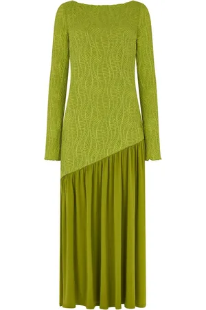 DASKA Meissa Maxi Dress With Long Sleeve And Textured Contrast Detailmedium