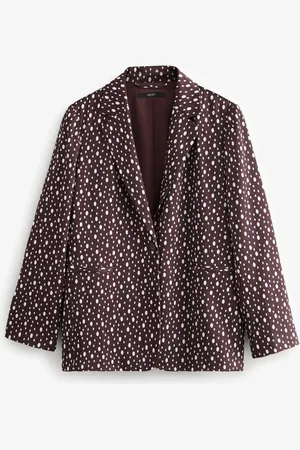 Next Crinkle Satin Polka Dot Blazer48 Høj
