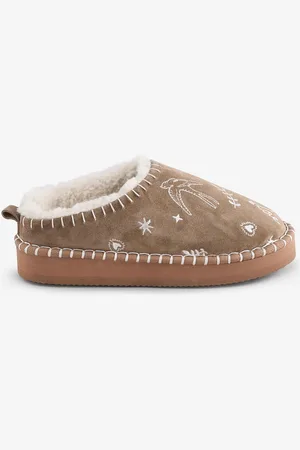 Never Fully Dressed Embroidered Mule SlippersL