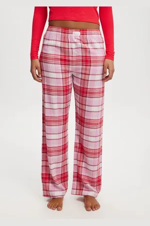 Cotton On Boyfriend Flannel Wide Leg Boxer Trousersxlarge
