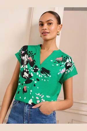 Love & Roses V-Neck Jersey T-Shirt40