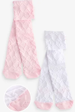 Ted Baker Pink/Cream Tights 2 Pack5 - 6 år (110 - 116cm)